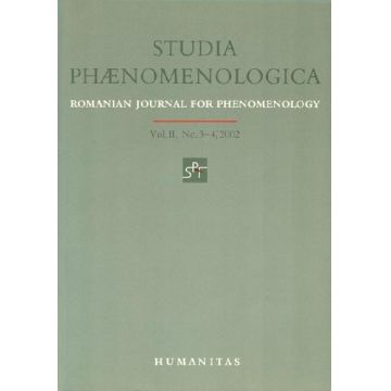 Studia Phaenomenologica, vol II, No 3-4 / 2002