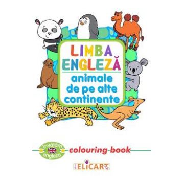 Limba engleza: Animale de pe alte continente (Colouring Book)