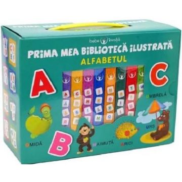 Prima mea biblioteca ilustrata. Alfabetul. Cutie 8 carticele