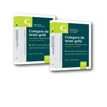 Culegere de teste-grila pentru admiterea in magistratura si avocatura. Editia a 5-a, 2 volume: 1. Drept civil. Drept procesual civil 2. Drept penal. Drept procesual penal