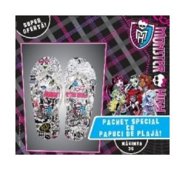 Monster High - Pachet special cu papuci de plaja (marimea 36)