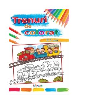 Trenuri de colorat, 3-5 ani